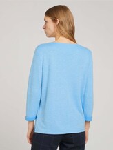 Sweatshirt mit melierter Innenseite - Frauen - soft cloud blue melange Sweatshirt mit melierter Innenseite - Frauen - soft cloud blue melange - 2 - TOM TAILOR