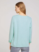 Sweatshirt met gemêleerde binnenkant - Vrouwen - soft leaf green melange Sweatshirt met gemêleerde binnenkant - Vrouwen - soft leaf green melange - 2 - TOM TAILOR