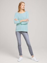 Sweatshirt met gemêleerde binnenkant - Vrouwen - soft leaf green melange Sweatshirt met gemêleerde binnenkant - Vrouwen - soft leaf green melange - 3 - TOM TAILOR