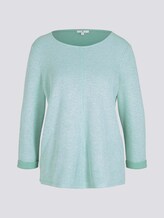 Sweatshirt met gemêleerde binnenkant - Vrouwen - soft leaf green melange Sweatshirt met gemêleerde binnenkant - Vrouwen - soft leaf green melange - 7 - TOM TAILOR