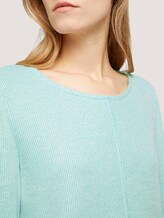 Sweatshirt met gemêleerde binnenkant - Vrouwen - soft leaf green melange Sweatshirt met gemêleerde binnenkant - Vrouwen - soft leaf green melange - 9 - TOM TAILOR