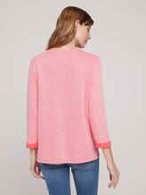 Sweatshirt mit melierter Innenseite - Frauen - strong peach melange Sweatshirt mit melierter Innenseite - Frauen - strong peach melange - 2 - TOM TAILOR
