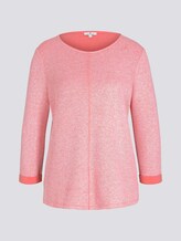 Sweatshirt mit melierter Innenseite - Frauen - strong peach melange Sweatshirt mit melierter Innenseite - Frauen - strong peach melange - 7 - TOM TAILOR