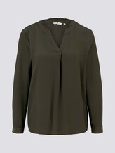Bluse mit Rüschendetail - Frauen - Dark Rosin Green Bluse mit Rüschendetail - Frauen - Dark Rosin Green - 7 - TOM TAILOR