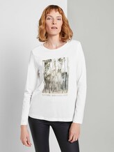 Langarmshirt mit Artwork - Frauen - Whisper White Langarmshirt mit Artwork - Frauen - Whisper White - 1 - TOM TAILOR
