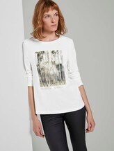 Langarmshirt mit Artwork - Frauen - Whisper White Langarmshirt mit Artwork - Frauen - Whisper White - 5 - TOM TAILOR