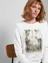 Langarmshirt mit Artwork - Frauen - Whisper White Langarmshirt mit Artwork - Frauen - Whisper White - 9 - TOM TAILOR