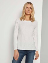 Langarmshirt aus Organic Cotton - Frauen - Whisper White Langarmshirt aus Organic Cotton - Frauen - Whisper White - 1 - TOM TAILOR