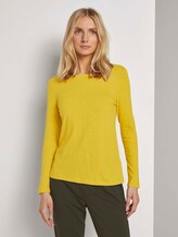 Langarmshirt aus Organic Cotton - Frauen - california sand yellow Langarmshirt aus Organic Cotton - Frauen - california sand yellow - 1 - TOM TAILOR