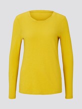 Langarmshirt aus Organic Cotton - Frauen - california sand yellow Langarmshirt aus Organic Cotton - Frauen - california sand yellow - 7 - TOM TAILOR