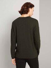 Langarmshirt mit V-Ausschnitt - Frauen - Dark Rosin Green Langarmshirt mit V-Ausschnitt - Frauen - Dark Rosin Green - 2 - TOM TAILOR