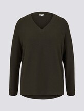 Langarmshirt mit V-Ausschnitt - Frauen - Dark Rosin Green Langarmshirt mit V-Ausschnitt - Frauen - Dark Rosin Green - 7 - TOM TAILOR