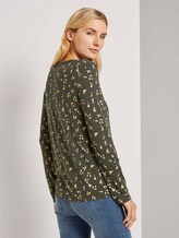 Gemustertes Henley-Shirt - Frauen - dark rosin floral design Gemustertes Henley-Shirt - Frauen - dark rosin floral design - 2 - TOM TAILOR