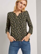 Gemustertes Henley-Shirt - Frauen - dark rosin floral design Gemustertes Henley-Shirt - Frauen - dark rosin floral design - 5 - TOM TAILOR