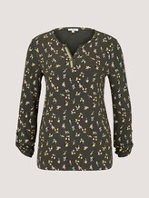 Gemustertes Henley-Shirt - Frauen - dark rosin floral design Gemustertes Henley-Shirt - Frauen - dark rosin floral design - 7 - TOM TAILOR