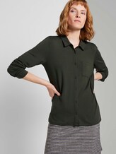 Blusenshirt mit Brusttasche - Frauen - Dark Rosin Green Blusenshirt mit Brusttasche - Frauen - Dark Rosin Green - 5 - TOM TAILOR