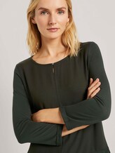 3/4-Arm Shirt im Materialmix - Frauen - Dark Rosin Green 3/4-Arm Shirt im Materialmix - Frauen - Dark Rosin Green - 10 - TOM TAILOR