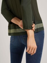 3/4-Arm Shirt im Materialmix - Frauen - Dark Rosin Green 3/4-Arm Shirt im Materialmix - Frauen - Dark Rosin Green - 9 - TOM TAILOR