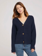 Cardigan mit V-Ausschnitt - Frauen - Real Navy Blue Cardigan mit V-Ausschnitt - Frauen - Real Navy Blue - 1 - TOM TAILOR Denim