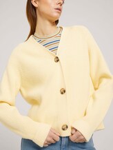 Cardigan mit V-Ausschnitt - Frauen - soft yellow Cardigan mit V-Ausschnitt - Frauen - soft yellow - 9 - TOM TAILOR Denim