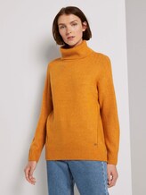 Lockerer Rollkragenpullover - Frauen - orange yellow melange Lockerer Rollkragenpullover - Frauen - orange yellow melange - 1 - TOM TAILOR Denim