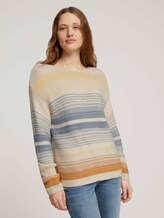 gestreifter Pullover - Frauen - creme navy structured stripe gestreifter Pullover - Frauen - creme navy structured stripe - 1 - TOM TAILOR Denim