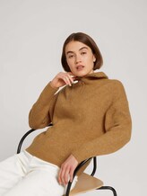 Troyer Pullover mit recyceltem Polyester - Frauen - camel melange Troyer Pullover mit recyceltem Polyester - Frauen - camel melange - 5 - TOM TAILOR Denim