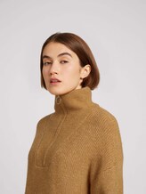 Troyer Pullover mit recyceltem Polyester - Frauen - camel melange Troyer Pullover mit recyceltem Polyester - Frauen - camel melange - 9 - TOM TAILOR Denim
