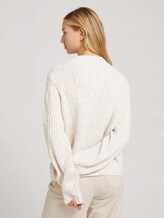 Pullover mit Rippbündchen - Frauen - light creme neps melange Pullover mit Rippbündchen - Frauen - light creme neps melange - 2 - TOM TAILOR Denim