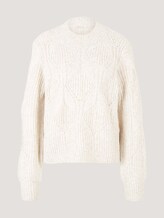 Pullover mit Rippbündchen - Frauen - light creme neps melange Pullover mit Rippbündchen - Frauen - light creme neps melange - 7 - TOM TAILOR Denim