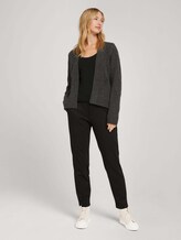 Strukturierter Cardigan mit Rippbündchen - Frauen - Shale Grey Melange Strukturierter Cardigan mit Rippbündchen - Frauen - Shale Grey Melange - 3 - TOM TAILOR Denim
