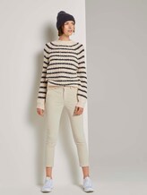 Stehkragenpullover im Streifenmuster - Frauen - big creme navy stripe Stehkragenpullover im Streifenmuster - Frauen - big creme navy stripe - 3 - TOM TAILOR Denim