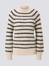 Stehkragenpullover im Streifenmuster - Frauen - big creme navy stripe Stehkragenpullover im Streifenmuster - Frauen - big creme navy stripe - 7 - TOM TAILOR Denim