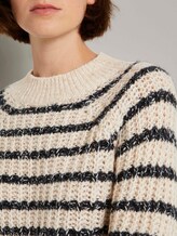 Stehkragenpullover im Streifenmuster - Frauen - big creme navy stripe Stehkragenpullover im Streifenmuster - Frauen - big creme navy stripe - 9 - TOM TAILOR Denim