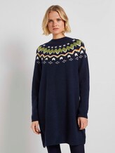 Mini-Strickkleid mit Shetland-Muster - Frauen - Real Navy Blue Mini-Strickkleid mit Shetland-Muster - Frauen - Real Navy Blue - 1 - TOM TAILOR Denim