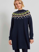 Mini-Strickkleid mit Shetland-Muster - Frauen - Real Navy Blue Mini-Strickkleid mit Shetland-Muster - Frauen - Real Navy Blue - 5 - TOM TAILOR Denim