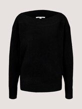 Schulterfreier Strickpullover - Frauen - Deep Black Schulterfreier Strickpullover - Frauen - Deep Black - 7 - TOM TAILOR Denim