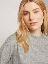 Meliertes Sweatshirt mit Stehkragen - Frauen - Silver Grey Melange Meliertes Sweatshirt mit Stehkragen - Frauen - Silver Grey Melange - 9 - TOM TAILOR
