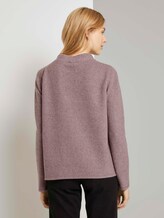 Meliertes Sweatshirt mit Stehkragen - Frauen - light aurora rose melange Meliertes Sweatshirt mit Stehkragen - Frauen - light aurora rose melange - 2 - TOM TAILOR