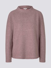 Meliertes Sweatshirt mit Stehkragen - Frauen - light aurora rose melange Meliertes Sweatshirt mit Stehkragen - Frauen - light aurora rose melange - 7 - TOM TAILOR
