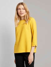 Stehkragen-Sweatshirt mit Knopfdetail - Frauen - california sand yellow Stehkragen-Sweatshirt mit Knopfdetail - Frauen - california sand yellow - 1 - TOM TAILOR