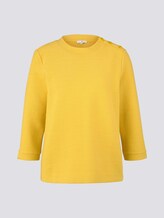 Stehkragen-Sweatshirt mit Knopfdetail - Frauen - california sand yellow Stehkragen-Sweatshirt mit Knopfdetail - Frauen - california sand yellow - 7 - TOM TAILOR