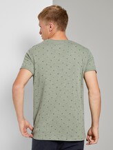 Gemustertes T-Shirt - Männer - green organic leaf print Gemustertes T-Shirt - Männer - green organic leaf print - 2 - TOM TAILOR Denim