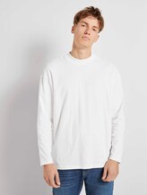 Langarmshirt mit Stehkragen - Männer - Wool White Langarmshirt mit Stehkragen - Männer - Wool White - 1 - TOM TAILOR Denim