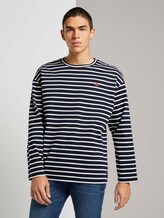 Gestreiftes Langarmshirt - Männer - navy white yd stripe Gestreiftes Langarmshirt - Männer - navy white yd stripe - 1 - TOM TAILOR Denim