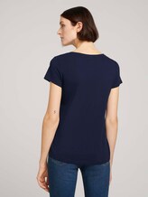 Besticktes T-Shirt - Frauen - Real Navy Blue Besticktes T-Shirt - Frauen - Real Navy Blue - 2 - TOM TAILOR Denim
