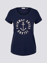 Besticktes T-Shirt - Frauen - Real Navy Blue Besticktes T-Shirt - Frauen - Real Navy Blue - 7 - TOM TAILOR Denim
