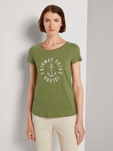 Embroidered T-shirt - Women - moss green Embroidered T-shirt - Women - moss green - 1 - TOM TAILOR Denim