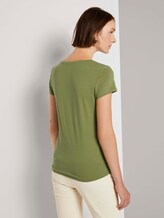 Embroidered T-shirt - Women - moss green Embroidered T-shirt - Women - moss green - 2 - TOM TAILOR Denim