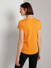 Embroidered T-shirt - Women - orange yellow Embroidered T-shirt - Women - orange yellow - 2 - TOM TAILOR Denim